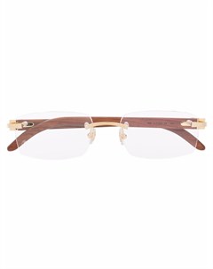 Очки в безободковой оправе Cartier eyewear