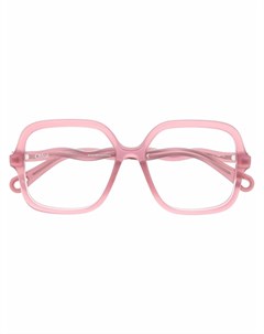 Очки в массивной оправе Chloé eyewear