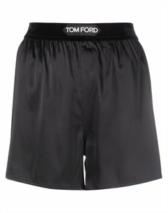 Атласные шорты с логотипом Tom ford