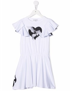 Платье с оборками и принтом Amazon Heart Givenchy kids