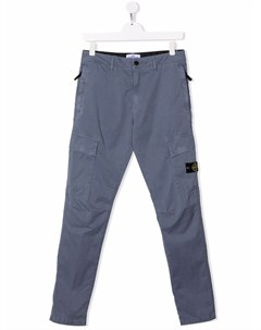 Брюки с нашивкой логотипом Stone island junior