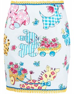 Юбка мини Calico Animals Piquet Moschino