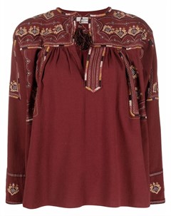 Блузка с длинными рукавами и вышивкой Isabel marant etoile
