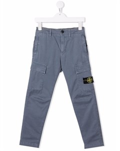 Брюки карго с нашивкой логотипом Stone island junior