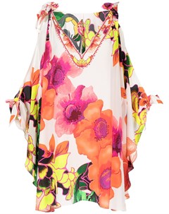 Платье с цветочным принтом и открытыми плечами Camilla