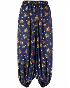 Укороченные брюки с цветочным принтом Comme des garcons