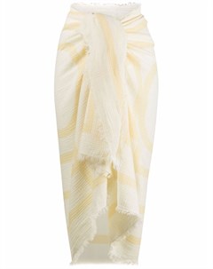 Полосатая пляжная юбка с завышенной талией Toteme