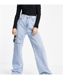 Голубые джинсы винтажного мужского кроя с широкими штанинами New look tall