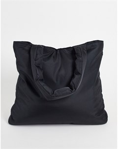 Черная уплотненная сумка тоут в стиле oversized Asos design