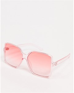 Квадратные солнцезащитные очки в розовой оправе Svnx