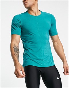 Бирюзовая меланжевая футболка Nike Yoga Dri FIT Nike training