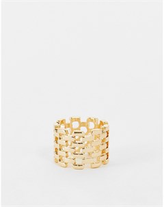 Золотистое кольцо в виде цепочки Asos design