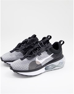 Черно белые кроссовки с эффектом металлик Air Max 2021 Nike