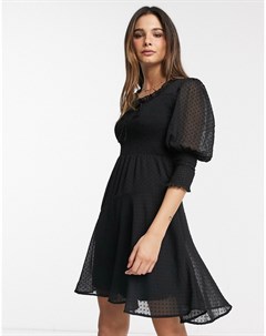 Черное сетчатое платье мини Vero moda
