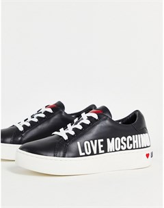 Черные кроссовки Love moschino