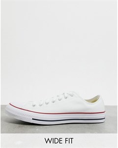 Белые кроссовки для широкой стопы Chuck Taylor All Star Ox Converse
