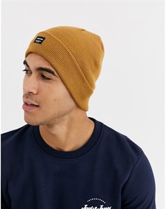 Светло коричневая вязаная шапка бини Jack & jones