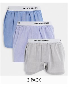 Набор из 3 боксеров брифов в полоску штрихами Jack & jones