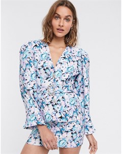 Пиджак с широкими рукавами и цветочным принтом Asos design
