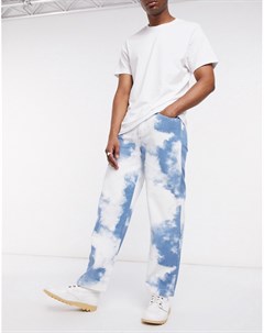 Свободные джинсы с облачным принтом Jaded Jaded london