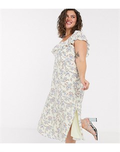 Платье миди в стиле 90 х с цветочным принтом Forever new curve
