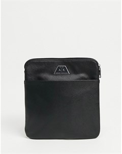 Черная сумка через плечо с логотипом Armani exchange