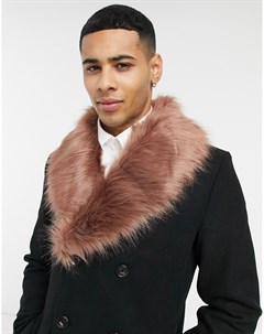 Пальто из ткани с добавлением шерсти и со съемным воротником из искусственной шерсти в утилитарном с Harry brown