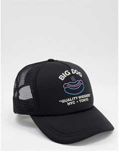 Черная кепка в стиле ретро с вышитой надписью Asos design