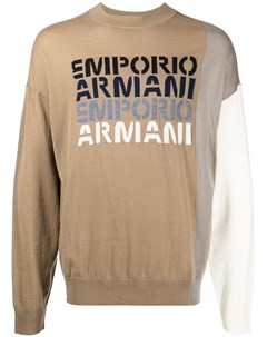 Шерстяной джемпер с логотипом Emporio armani