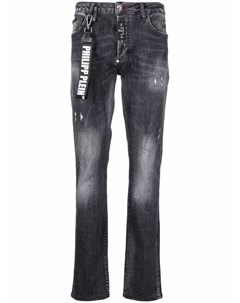 Узкие джинсы с эффектом потертости Philipp plein