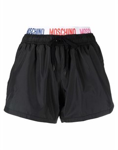 Шорты с кулиской и логотипом Moschino