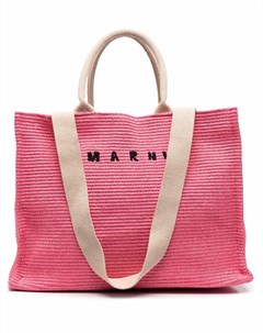 Сумка тоут с вышитым логотипом Marni