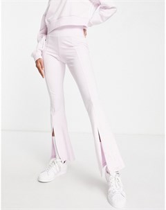 Розовые расклешенные брюки с разрезом спереди 80 s Aerobic Adidas originals