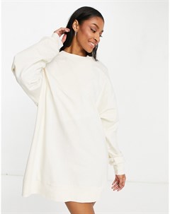 Платье свитшот мини в стиле oversized цвета экрю Asos design