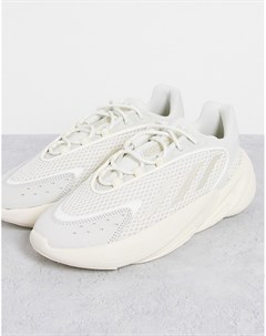 Светлые кроссовки с бежевыми элементами Ozelia Adidas originals