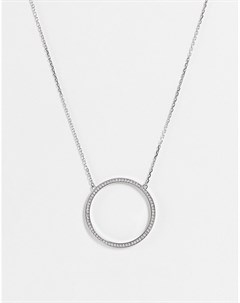 Серебристое ожерелье из нержавеющей стали с украшением в виде кольца Tommy hilfiger