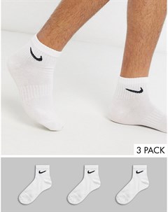 Набор из 3 пар белых носков унисекс до щиколотки Nike training