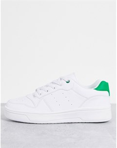 Белые зеленые кроссовки на шнуровке Truffle collection