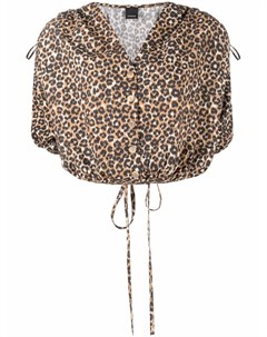 Укороченная блузка с леопардовым принтом Pinko