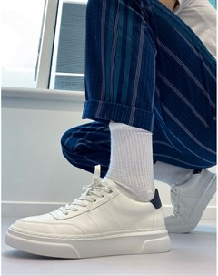 Белые кроссовки с чашевидной подошвой Warner Schuh