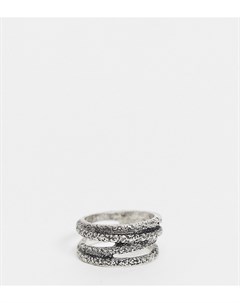 Серебристое наборное кольцо с отделкой Inspired Reclaimed vintage