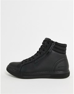 Черные ботинки со шнуровкой и молнией сбоку Aldo