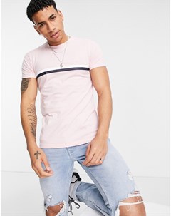 Розовая футболка с тонкими полосками French connection