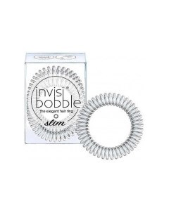 Резинка браслет для волос Slim Inv_85 85 серебряный 3 шт Invisibobble (германия)