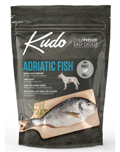 Сухой корм для собак с адриатической рыбой для мелких пород 3 кг Kudo