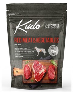 Сухой корм для собак с говядиной и овощами для средних и крупных пород 3 кг Kudo