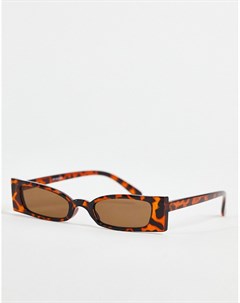Солнцезащитные очки в узкой угловатой оправе с черепаховым дизайном I saw it first