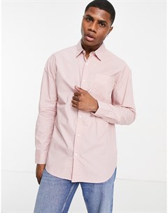 Oversized рубашка в винтажном стиле розового цвета Topman