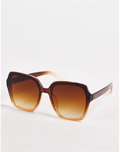 Большие солнцезащитные очки с коричневой оправой с эффектом омбре I saw it first
