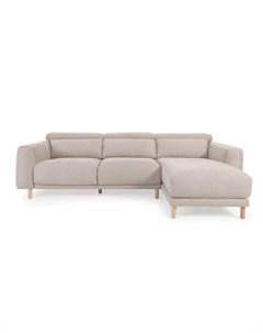 Трехместный диван singa с правым шезлонгом бежевого цвета 296 см бежевый 296x98x180 см La forma